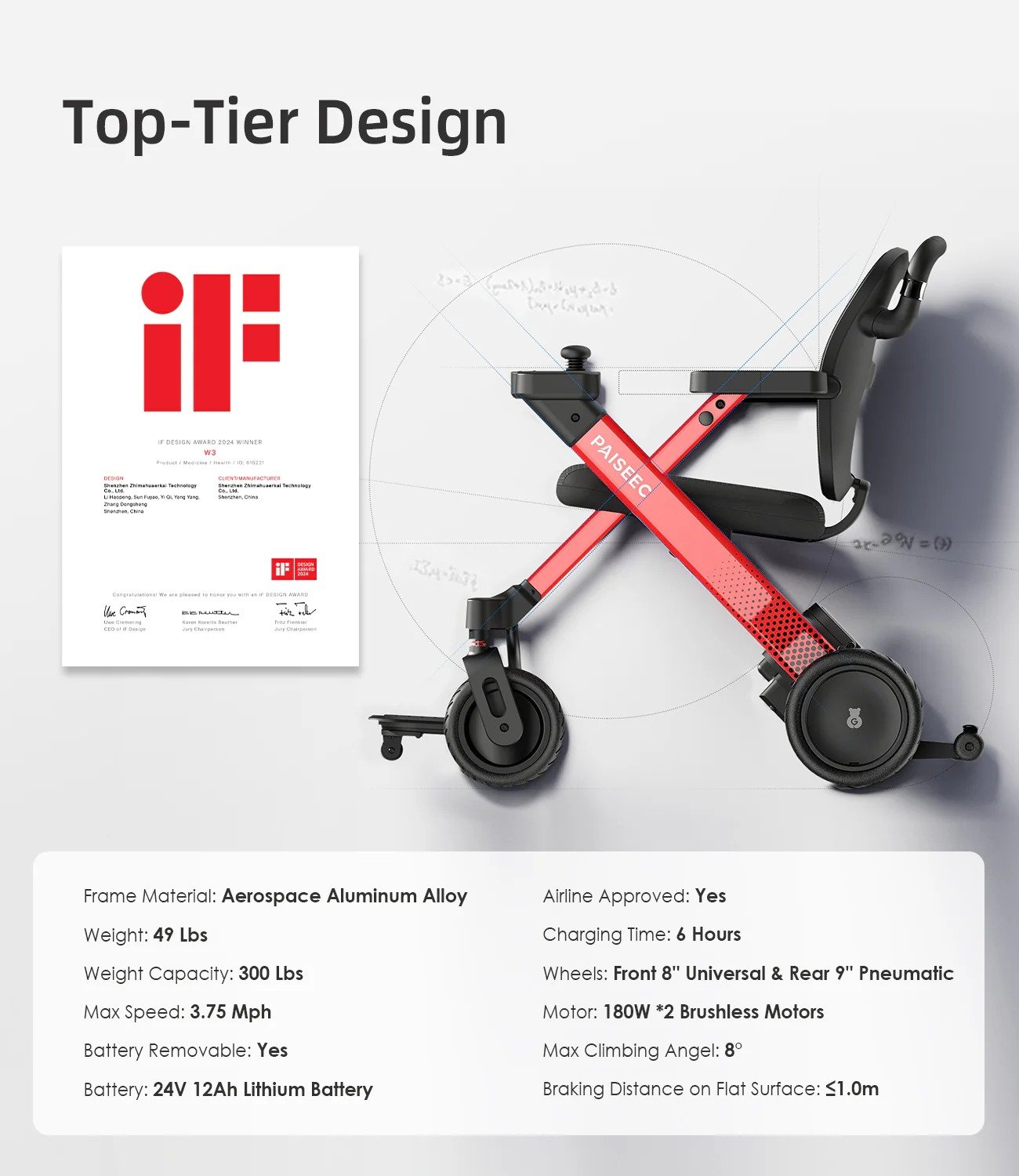 كرسي متحرك كهربائي W3