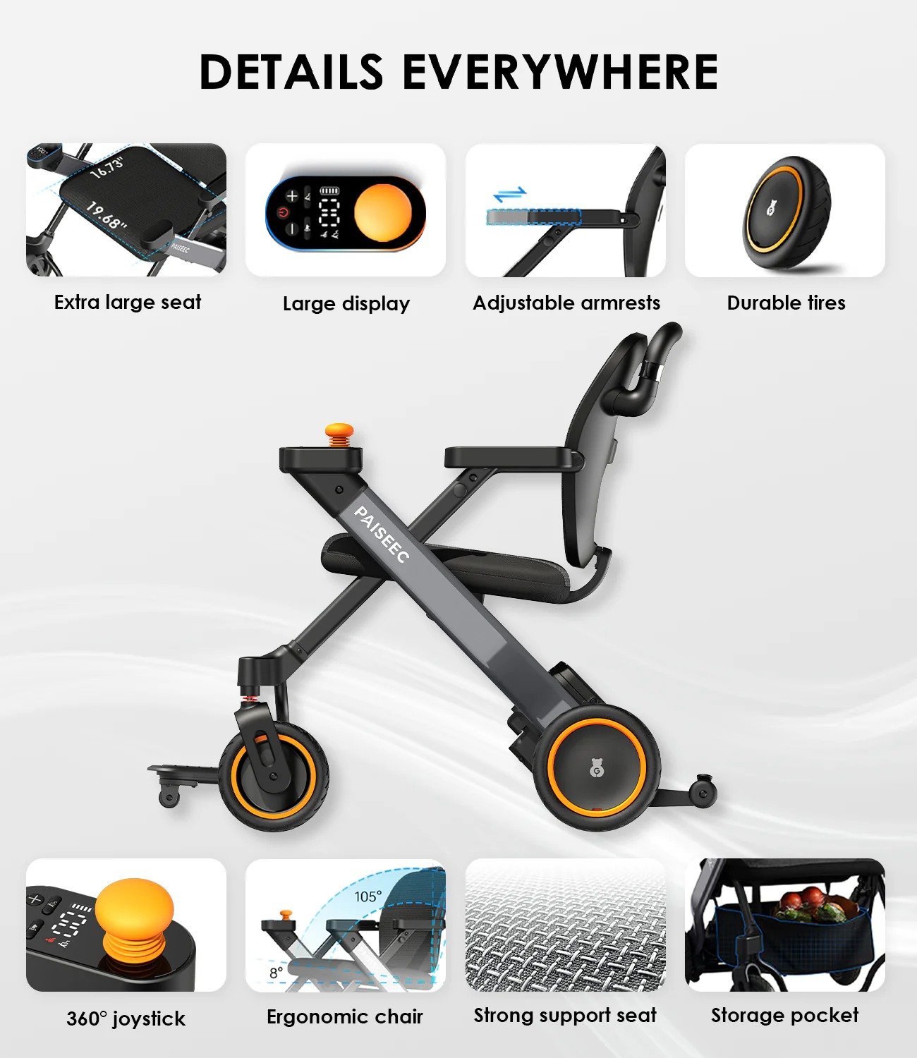 كرسي متحرك كهربائي W3