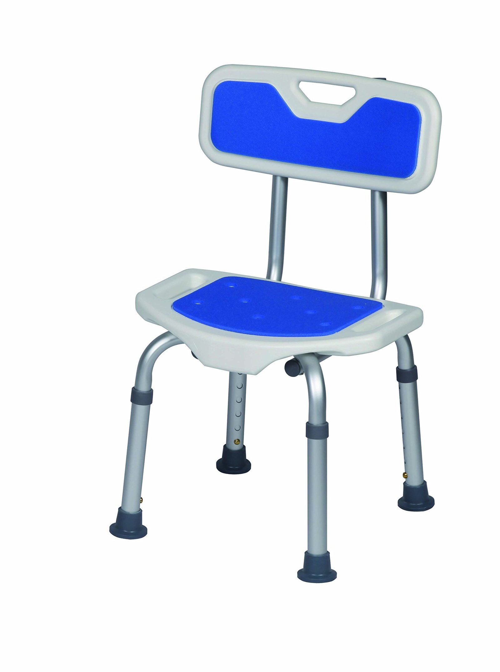 SHOWER CHAIR BLUE SEAT WITH BACK