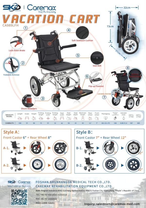 TRANSIT WHEELCHAIR-CA989LFH - Image 2